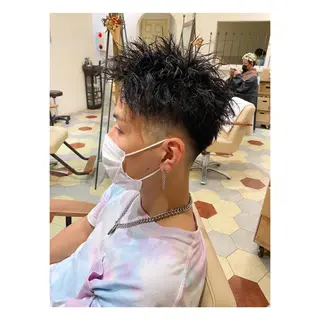 ショート パーマ メンズ 菊池大一 溝の口パーマのヘアスタイル