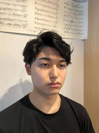 カラー パーマ 鈴木 達成のヘアスタイル