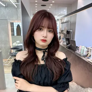セミロング カラー 髪質改善/縮毛矯正/ 韓国ヘア/矢野のヘアスタイル