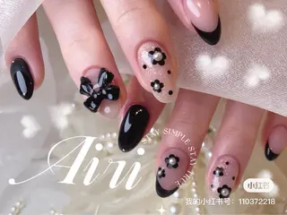 ネイル ネイルサロンAiri 長さ出し·シンプルのネイルデザイン