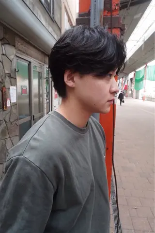 ショート パーマ メンズ LOM/メンズサロン 狸小路7丁目のヘアスタイル