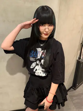ロング カラー 優 作のヘアスタイル