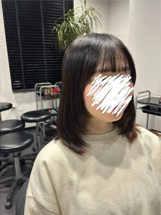 ミディアム 福島 菜摘のヘアスタイル