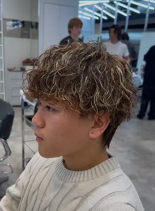 カラー パーマ メンズ 藤平海音/fifth PARKのヘアスタイル