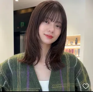 ミディアム ❄️ さき❄️のヘアスタイル
