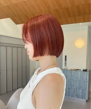 ショート カラー カットモデルレイヤー 暖色カラー モカ🎶のヘアスタイル