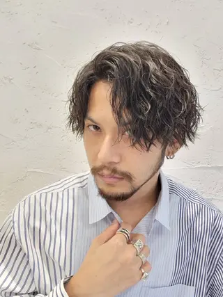 パーマ メンズ fifth men's原宿所属・fifth/原宿/ シャドウパーマ/カズのヘアスタイル