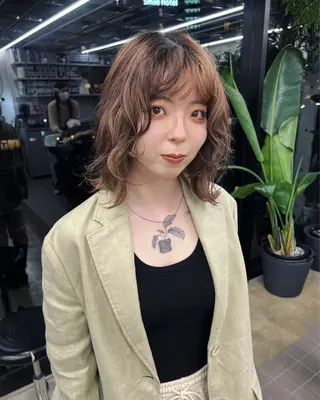 ミディアム ハッシュカット カシマハヤトのヘアスタイル