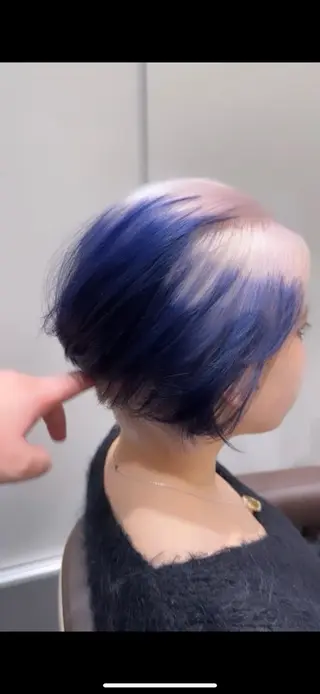 ショート カラー salowin iori原宿B1店所属・ハイトーン/髪質改善 原宿𝑺𝑬𝑵𝑨のヘアスタイル