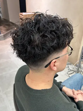 ショート パーマ メンズ ボブ・パーマ特化 🌟フジタのヘアスタイル