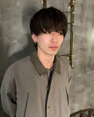 ミディアム メンズ グランジヘア 無造作ヘアHYUGAのヘアスタイル