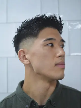 ショート MERICAN BARBERSHOP®︎ KOBE所属・モチヅキ タツキのヘアスタイル