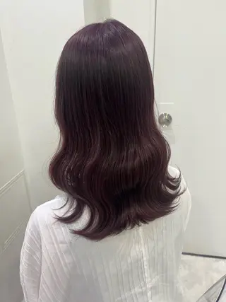 セミロング カラー ガーリー♡女の子っぽ ヘア♡ピンクカラー♡のヘアスタイル