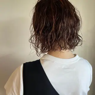 ミディアム パーマ 実力派スタイリストの 完全無料パーマのヘアスタイル