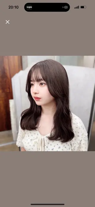 ミディアム カラー 盛れる顔周り /透明感/かりん🎀のヘアスタイル