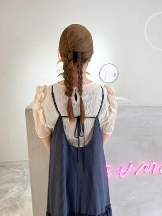 ロング カラー 🎀ダブルカラー/ ピンク×ガーリー🎀のヘアスタイル