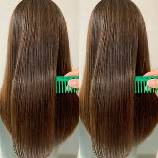 ロング 髪質改善 上品艶感カラーのヘアスタイル