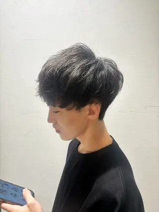 ミディアム メンズ レイヤーカット/艶髪 /パーマaikoのヘアスタイル