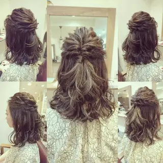 セミロング ヘアアレンジ little×PORTO 元町所属・Topstylist ゆきこのヘアスタイル