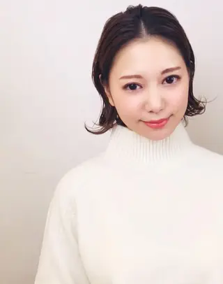 ミディアム 岡山 亮介のヘアスタイル