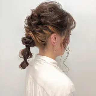 ヘアアレンジ セミロング PRIVATE SALON EYES所属・EYES リアのマツエク・マツパデザイン