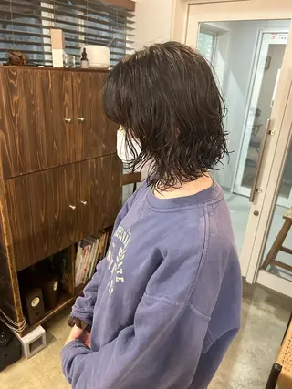 ミディアム パーマ 韓国レイヤー/ハイ トーン/優太のヘアスタイル