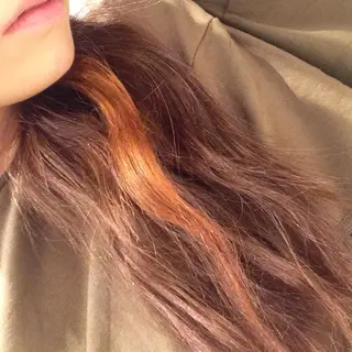 セミロング ロング カラー LoRE hair 四条河原町 西尾友里のヘアスタイル