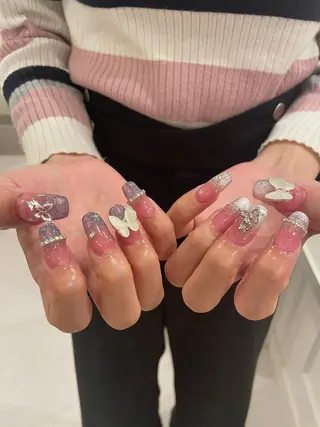 ネイル 束感まつ毛/ネイル/ LED♥KIRARAのマツエク・マツパデザイン