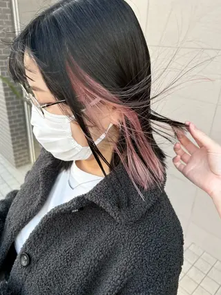 ミディアム カラー ナカジマ ナナのヘアスタイル