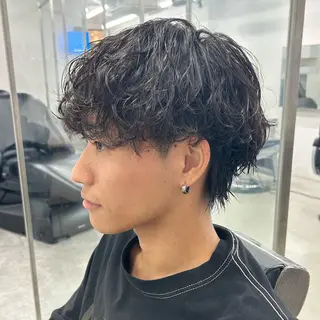 パーマ メンズ 安達 脩人のヘアスタイル