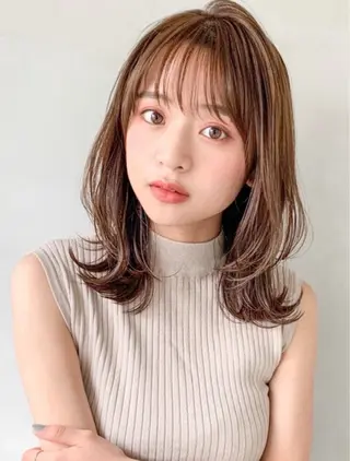 ミディアム Ang　関 貫太郎のヘアスタイル