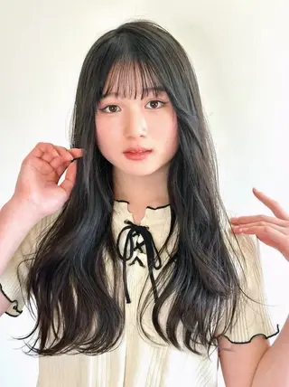 ロング カラー パーマ kazuki ✂︎銀座美容師のヘアスタイル