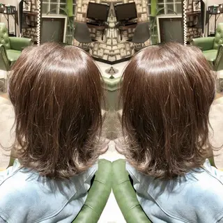 ミディアム カラー パーマ ヘアアレンジ tocca所属・毎月通える価格♪ 杉本真基のヘアスタイル