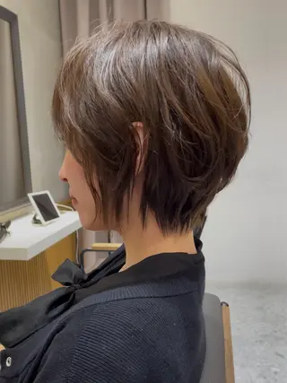 ショート パーマ 似合わせカット✂️✖ 髪質改善カラーのヘアスタイル