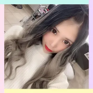 ロング カラー れん/ハイトーン /エクステ/韓国風のヘアスタイル