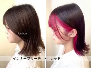 ミディアム SARAJU 仁川店【カラー特化】のヘアスタイル