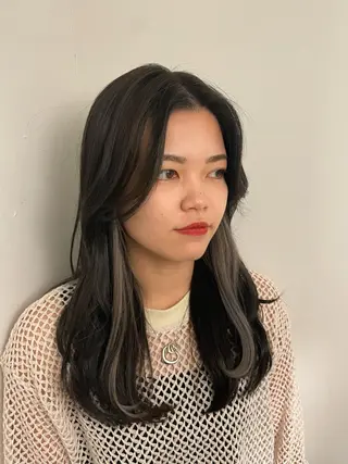 カラー yu-kaハッシュ カット/韓国レイヤーのヘアスタイル