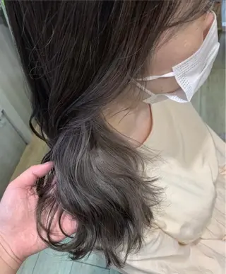 セミロング カラー 暖色/まろベージュ/ シカタユウカのヘアスタイル