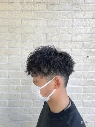 ショート パーマ メンズ 🪞髪質改善カラー× レイヤー河村真聖🪞のヘアスタイル