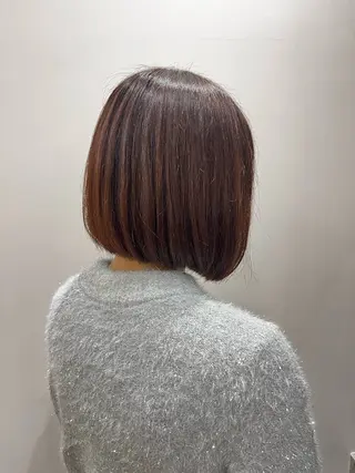 ミディアム カラー ヘアアレンジ 🥀暖色韓国ヘア💕 保科侑花のヘアスタイル