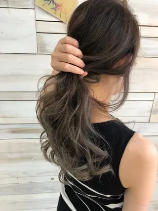 セミロング カラー ハッシュカット/ボブ /レイヤー/彩奈のヘアスタイル