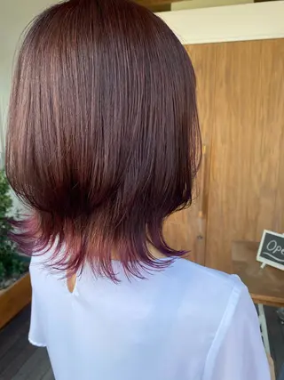 ミディアム カラー fulam所属・MIKU ／fulamのヘアスタイル