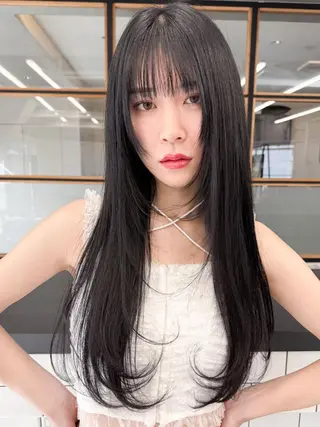 ロング 韓国🫧髪質改善🫧 縮毛矯正🫧陽菜🫧のヘアスタイル