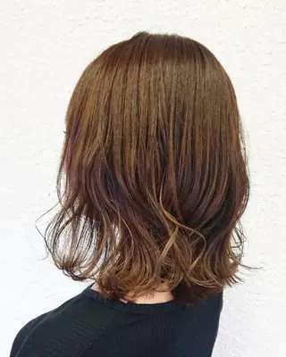 ミディアム カラー ACROあべの店所属・艶カラー/インナー /グラデ/大西小百合のヘアスタイル