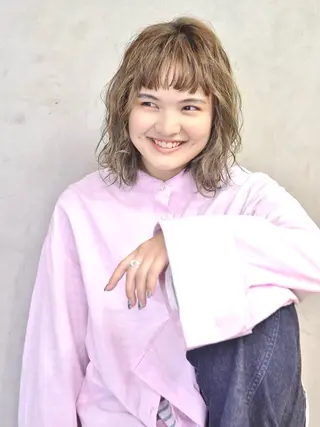 ミディアム 髪質改善/ヘアケア coiiはしもとはなのヘアスタイル