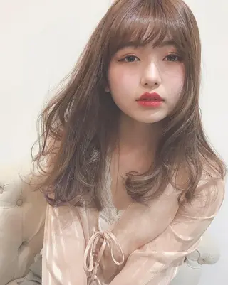 セミロング カラー 髪質改善/縮毛矯正 🎀小林 唯 🎀のヘアスタイル