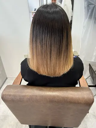 ミディアム 髪質改善 代表久保田のヘアスタイル