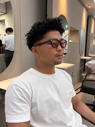 ショート パーマ メンズ STAND博多所属・⛽️STAND 博多⛽️のヘアスタイル