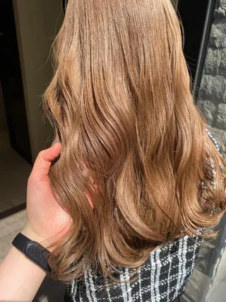 セミロング カラー ヘアアレンジ アンククロス渋谷【ANKH CROSS】所属・韓国ヘア┊︎レイヤー ┊︎haruka🌙のヘアスタイル