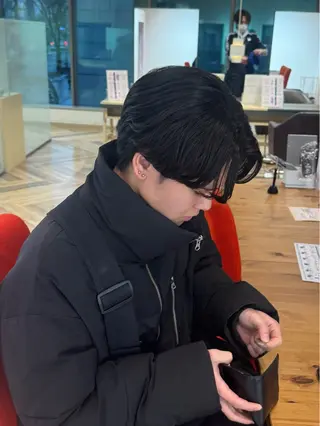 ショート メンズ メンズ特化/ センターパート/八谷のヘアスタイル